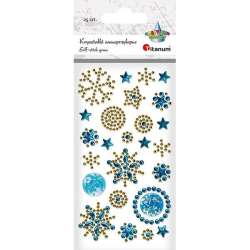 Kryształki samoprzylepne płatki śniegu 25szt