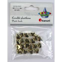 Koraliki plastikowe lustrzane serca 12x9mm 20szt