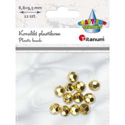 Koraliki plastikowe lustrzane fasetowane 10x9,5mm