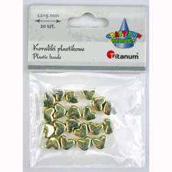 Koraliki plastikowe lustrzane serca 12x9mm 20szt - 1