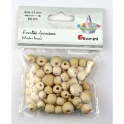 Koraliki drewniane okrągłe 60szt - 1