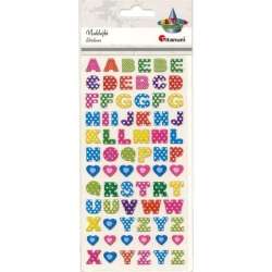 Naklejki wypukłe alfabet 72szt - 1