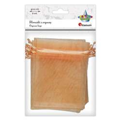 Woreczki z organzy łososiowe 9x12cm 6szt - 1