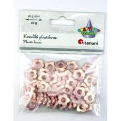 Koraliki plastikowe kwiatki 15mm 20g