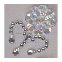 Kryształki samoprzylepne kwiaty 35x50mm 8szt - 1