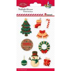 Naklejki świąteczne filcowe 9szt