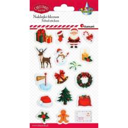 Naklejki świąteczne filcowe 17szt