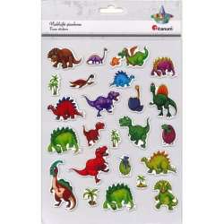 Naklejki 3D papierowe na piance dinozaury 24szt