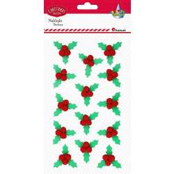 Naklejki 3D liście ostrokrzewu 14szt - 1