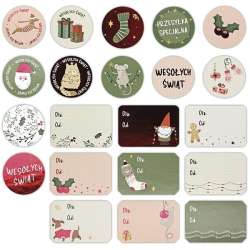 Naklejki papierowe okrągłe 28mm 21szt - 1