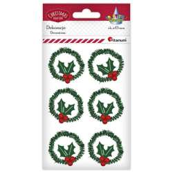 Wianki z drucika dekoracyjnego zielone 4cm 6szt - 1