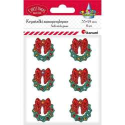 Kryształki samoprzylepne wianki 6szt