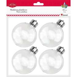 Bombki plastikowe kule 8cm 4szt