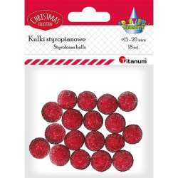 Styropianowe kulki 15/20mm czerwone 24szt