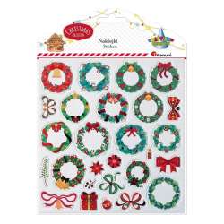 Naklejki 3D papier na filcu wianki 27szt