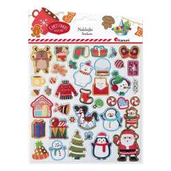 Naklejki 3D papier na filcu 39szt