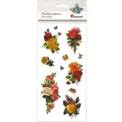 Naklejki papierowe róże 11szt - 1