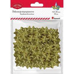 Styropianowe gwiazdki 20x18mm złote 60szt - 1