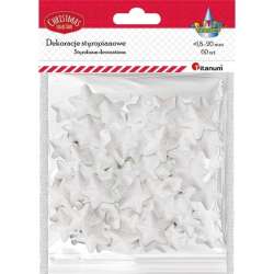 Styropianowe gwiazdki 20x18mm białe 60szt - 1