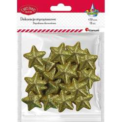 Styropianowe gwiazdki 30x28mm złote 18szt