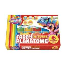 Farby plakatowe w tubie 6 kolorów 30ml (5903778001000)