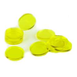 Znaczniki akryl żółte okrągłe 22x3mm 10szt - 1