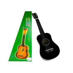 Gitara drewniana klasyczna z kostką czarna 60cm - 1
