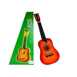 Gitara drewniana klasyczna z kostką czerwona 60cm - 1