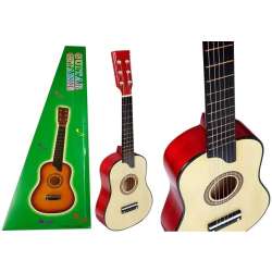 Gitara drewniana z kostką kremowa - 1