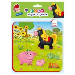 Piankowe puzzle magnetyczne. Koń i świnki (RK5010-08)