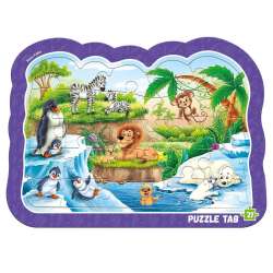 Puzzle ramkowe. Zwierzęta w zoo - 1