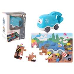 Auto puzzle Przygoda drogowa koparka