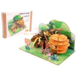 Puzzle 3D drewniane pszczoły i ule w naturze