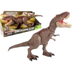 Dinozaur t-rex z ruchoma głowa świeci i ryczy