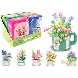 Klocki kwiatki pojedynczy w doniczce MIX