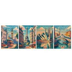 Brulion A6/96K kratka Retro City (5szt)