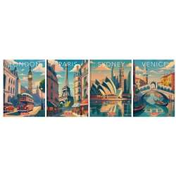 Brulion B5/160K kratka margines Retro City (4szt)