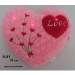 Serce róż migotka 37cm 137180 (S1182) - 1
