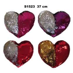 Serce cekinowe 37cm 4 kolory 155870 (S1523) - 1