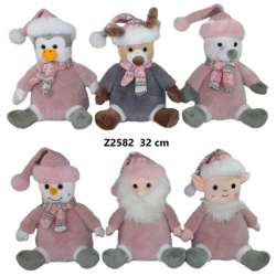 Maskotka Zwierzątko świąteczne 32cm 6 wzorów 164988 SunDay mix cena za 1szt (Z2582)