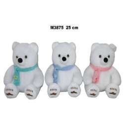 Miś polarny w szaliku 25cm MIX