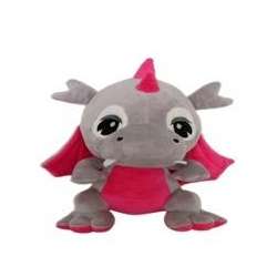 Smok szary różowy 15cm