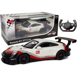 Auto R/C Porsche 911 GT3 CUP Rastar 1:14 białe