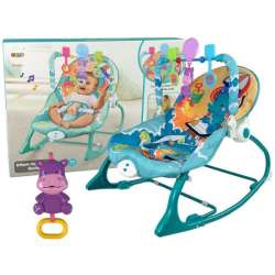 Kołyska bujaczek 2w1 miętowy dźwięki, wibracja Lean Toys (9493) - 1