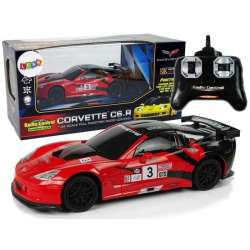 Auto Sportowe R/C 1:24 Corvette C6.R Czerwone 2.4 G Światła Lean Toys (9735)