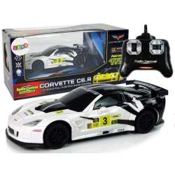 Auto Sportowe Wyścigowe R/C 1:24 Corvette C6.R Biały 2.4 G Światła (9736) - 1