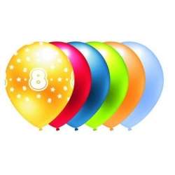 Balon metalik 8 mix kolorów 5szt