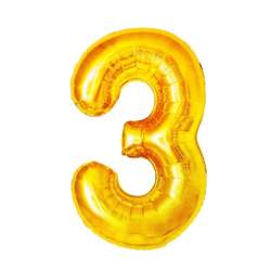 Balon foliowy złoty 3 (BAL83) - 1