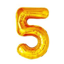 Balon foliowy złoty 5 (BAL89) - 1