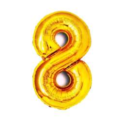 Balon foliowy złoty 8 (BAL92) - 1
